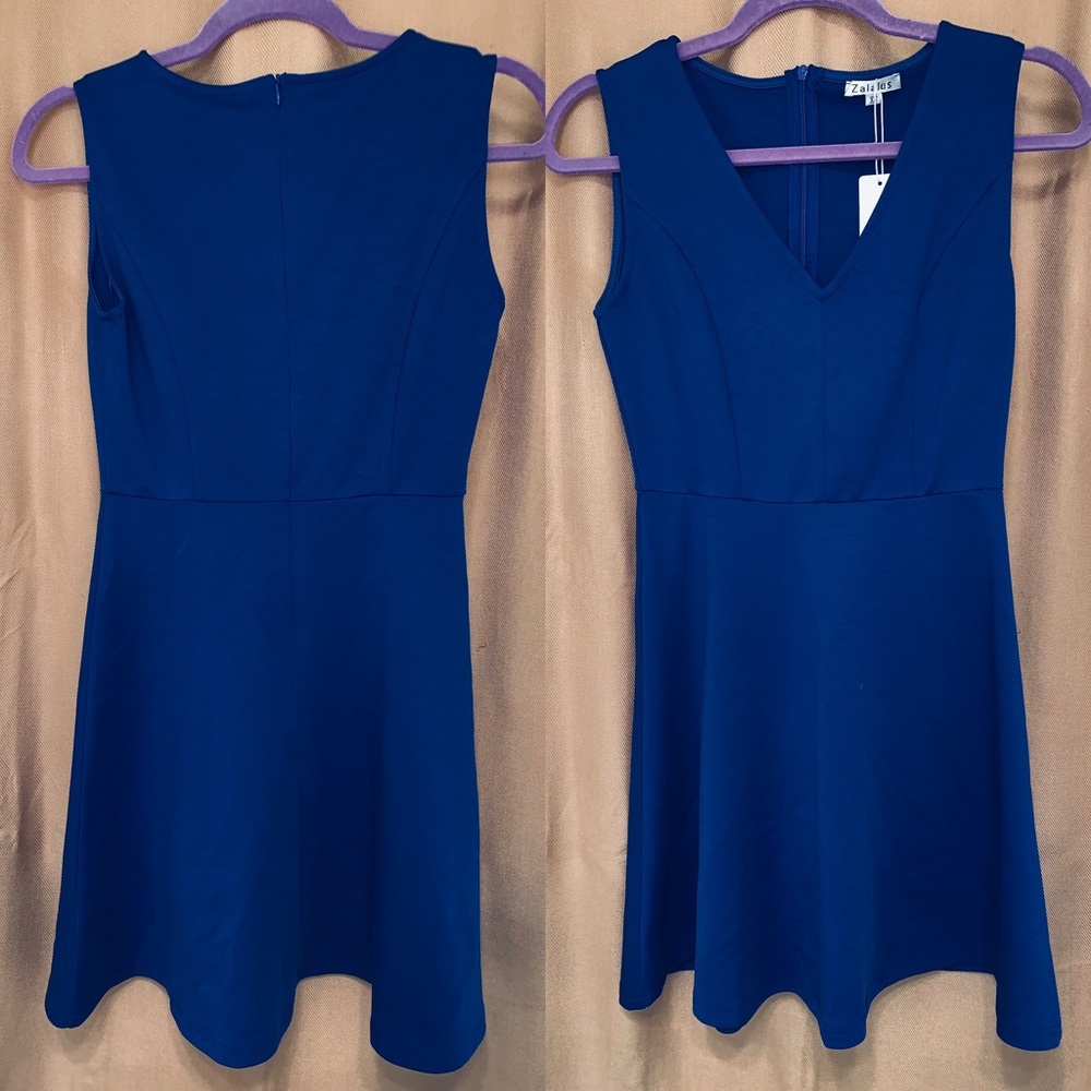 Royal Blue Fit and Flare Dress